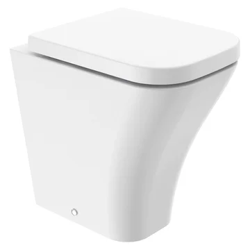 Tavistock Cadence Square Rimless Comfort Height Back To Wall WC Pan - 340 x 505mm