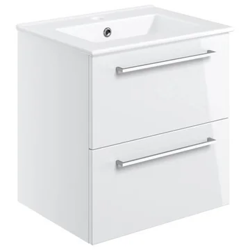 Joseph Miles Alvin Wall Hung Vanity Unit with Basin - 510 x 500mm - 2 Drawers