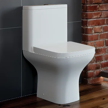 Joseph Miles Cera Rimless Comfort Height Close Coupled WC Pan With Cistern and Seat - Open Back