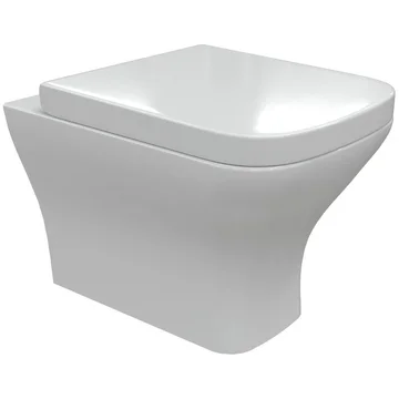 Joseph Miles Cera Rimless Back To Wall WC Pan With Soft Close Seat - 360 x 530mm