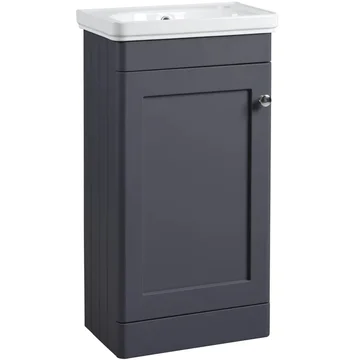 Tavistock Marston Traditional Cloakroom Basin Unit - Matt Dark Grey - 464 x 810mm
