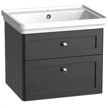 Tavistock Marston Contemporary Wall Mounted Vanity Unit - 2 Drawer - 560 x 455mm - Image