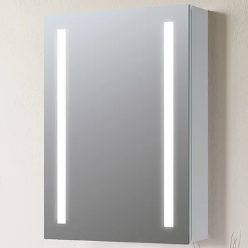 Joseph Miles Crane Aluminium LED Mirror Cabinet with Demister Pad and Socket - 500 x 700mm