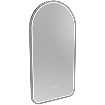 Tavistock Alderbury Arch LED Borderlit Mirror with Demister Pad - 420 x 810mm - Chrome