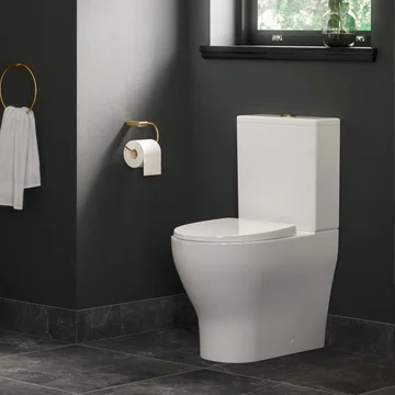 Joseph Miles Heaven Rimless Close Coupled Toilet with Cistern and Seat - Fully Shrouded