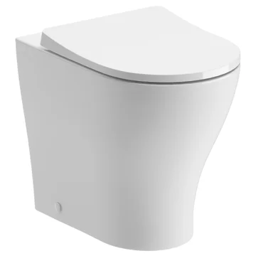 Joseph Miles Heaven Rimless Back To Wall WC Pan with Soft Close Seat - 345 x 535mm