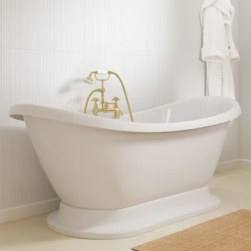 Joseph Miles Elmer Traditional Freestanding Double Ended Bath with Base - 1760 x 700mm