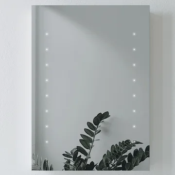Joseph Miles Keats Rectangular Frontlit LED Mirror with Rocker Switch - Battery Operated - Image