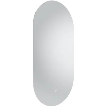 Tavistock Portal Pill-Shaped Ambient LED Backlit Mirror with Demister Pad - 800mm High