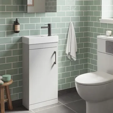 Tavistock Kew Floorstanding Cloakroom Vanity Unit with Basin - 400 x 860mm