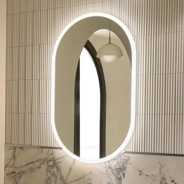 Tavistock Cosmos Portrait Pill-Shaped Borderlit LED Mirror with Demister Pad - 500 x 800mm