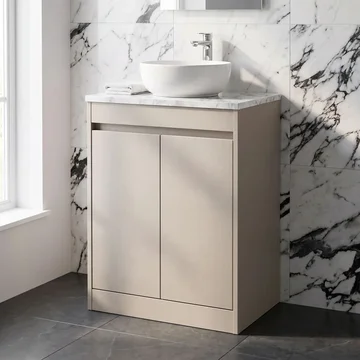 Nuie Havana Floorstanding Vanity Unit with Worktop - 2 Door - HAV2203W