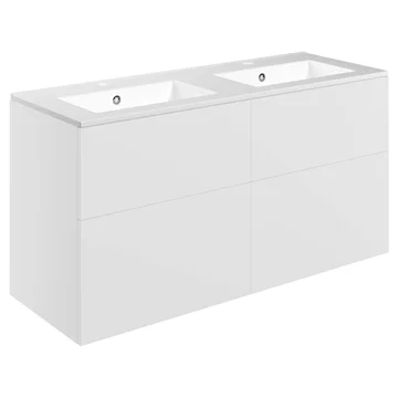 Joseph Miles Hobart Double Wall Hung Vanity Unit with Basin - 1210 x 600mm - 4 Drawers - Image