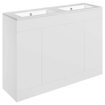 Joseph Miles Hobart Double Floorstanding Vanity Unit with Basin - 1210 x 830mm - 4 Doors - Image
