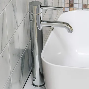 Joseph Miles Millie Tall Basin Mixer Tap with Curved Spout - Stick Handle - 317mm High