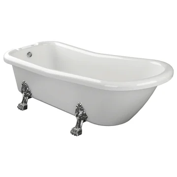 Joseph Miles Reeve Traditional Freestanding 2TH Slipper Bath with Feet - 1530 x 670mm