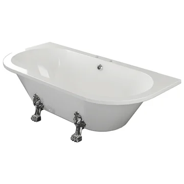 Joseph Miles Sayer Traditional Freestanding 2TH Double Ended Bath with Feet - 1700 x 800mm