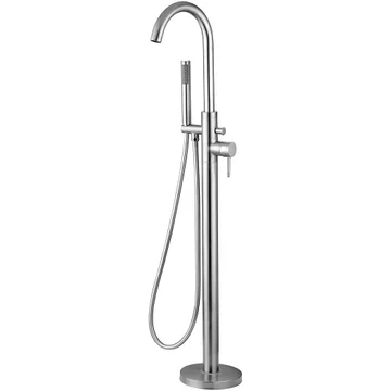 Joseph Miles Millie Floorstanding Bath Shower Mixer Tap with Curved Spout - Stick Handle