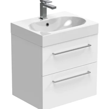 Saneux Austen Contemporary Wall Hung Vanity Unit - 2 Drawer - 480mm High