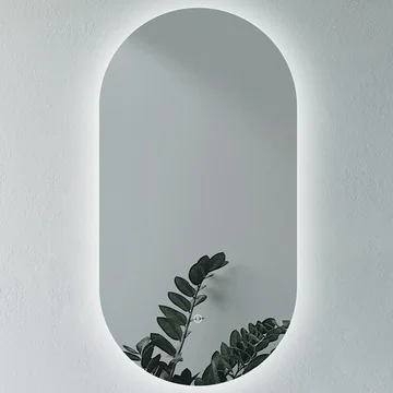 Joseph Miles Quint Oblong LED Backlit Mirror with Demister Pad - 400 x 800mm