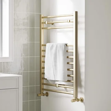 Joseph Miles Trey Straight Ladder Heated Towel Rail - Steel - 400mm Wide