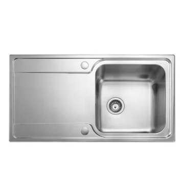 Rangemaster Iconica Stainless Steel Inset 1 Bowl Kitchen Sink with Drainer - 950 x 508mm