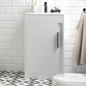 Joseph Miles Quilla Floorstanding Cloakroom Vanity Unit with Basin - 1 Door - 410 x 815mm