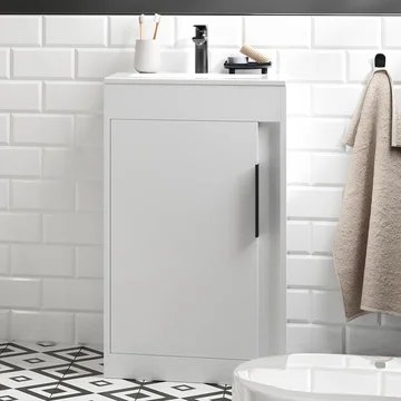 Joseph Miles Quilla Floorstanding Vanity Unit with Basin - 1 Door - 510 x 830mm