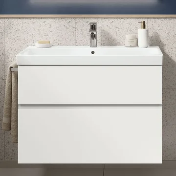 Geberit Aniara Wall-Hung Vanity Unit with Recessed Handles - 2 Drawers - 605mm High