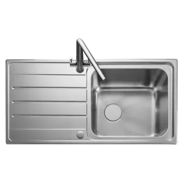 Rangemaster Oakland Stainless Steel 1 Bowl Inset Sink with Drainer - 1000 x 500mm