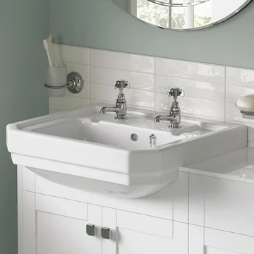 Joseph Miles Wilson Traditional 2 Taphole Semi Recessed Basin - 550 x 450mm