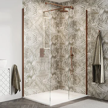Crosswater Gallery-8 Walk In Shower Screen - Stainless Steel Profile - Reversible