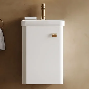 Nuie Core Wall Hung Vanity Unit With Thin Edge Basin - 1 Door - COR1013