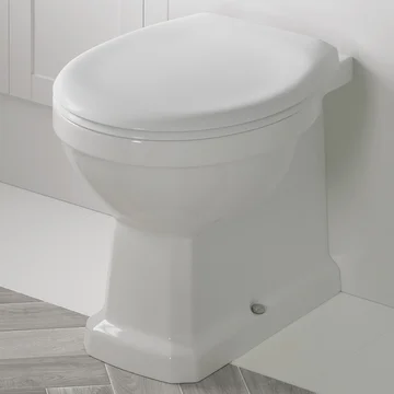 Joseph Miles Wilson Traditional Back To Wall WC Pan with Soft Close Seat - 380 x 535mm