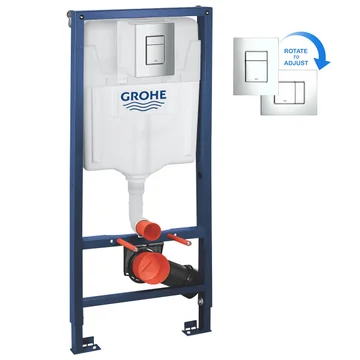 Grohe Rapid SL Cosmo 3 In 1 Pack For WC With Skate Cosmopolitan Flush Plate