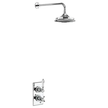Burlington Trent Concealed Thermostatic Valve With Shower Head And Arm