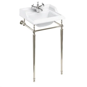 Burlington Classic 510mm White Basin With Wash Stand