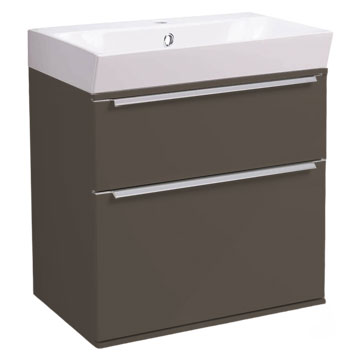 Roper Rhodes Scheme Wall Mounted Gloss Calico Unit - 2 Drawer - 600 x 495mm - Ex-Display