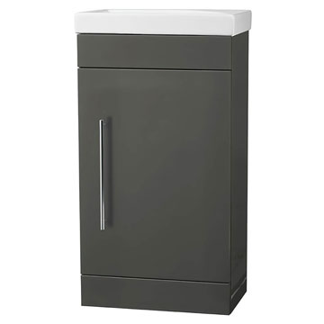 Roper Rhodes Esta Floorstanding Gloss Dark Clay Vanity Unit - 445 x 820mm - Ex-Display