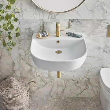 Roper Rhodes Zest 1-Taphole Wall Mounted Or Countertop Basin - 600 x 480mm - Ex-Display