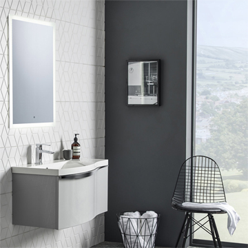 Roper Rhodes Ultra Slim Depth LED Mirror with Demister Pad 700 x 900mm - Ex-Display