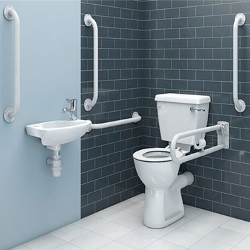 Lecico Atlas Grab Rail and Hinged Rail - Wall Mounted - EDMWHPACK