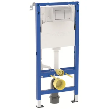 Geberit Duofix Wall Hung WC Frame with 12cm Alpha Concealed Cistern and Dual Flush Plate - 500 x 1120mm