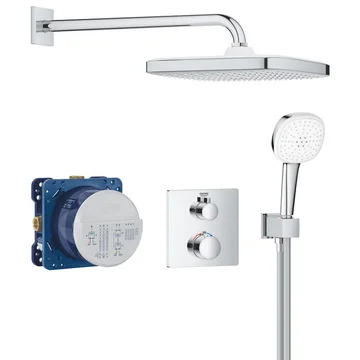 Grohe Grohtherm Concealed Shower System with Tempesta 250 Cube