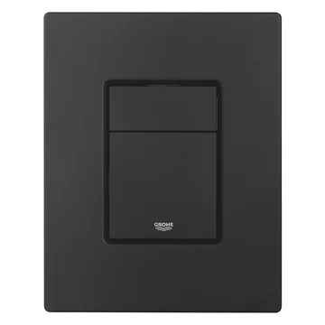 Grohe Skate Cosmopolitan Rectangular Dual Button Flush Plate - Phantom Black - 156 x 197mm