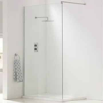 Joseph Miles S8 Frameless Walk In Wetroom Shower Screen - Aluminium Profile - 1000 x 2000mm