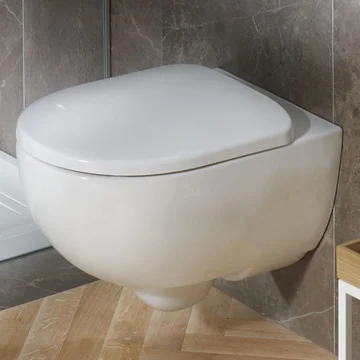 Geberit Selnova Wall-Hung Rimfree Shrouded Pan with Soft Close Quick Release Seat
