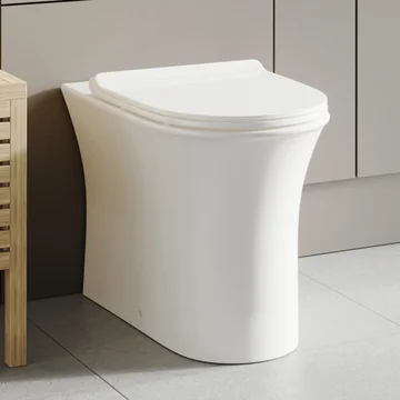 Joseph Miles Deia Rimless Comfort Height Back To Wall WC Pan - 365 x 485mm
