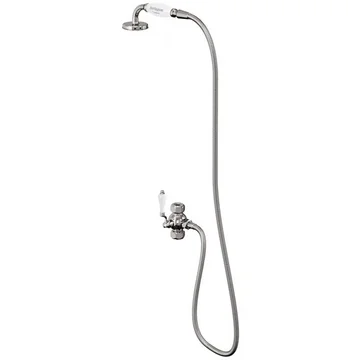 Burlington Traditional Telephone Shower Handset with White Ceramic Accent