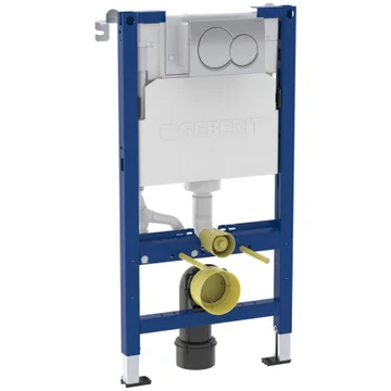 Geberit Duofix Wall Hung WC Frame with 12cm Alpha Cistern and Flush Plate